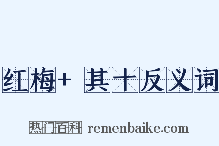红梅+其十反义词是什么意思的图片